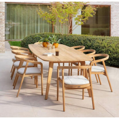 teak dining set garden 8 chair CV Aqma Furniture