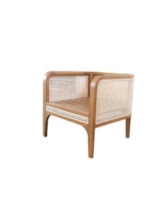 arm chair teak wood with rattan for hotel singapore