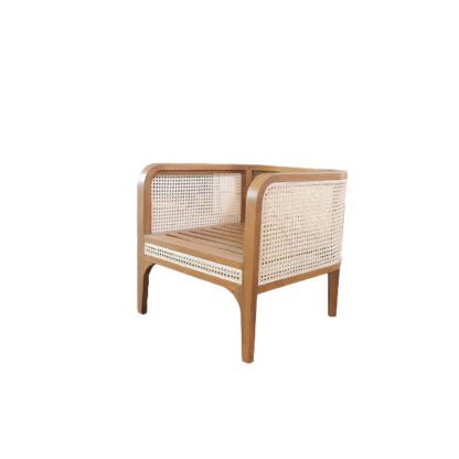 arm chair teak wood with rattan for hotel singapore CV Aqma Furniture