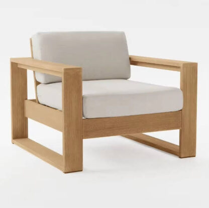 Garden teak wood sofa bahamas 1 seater CV Aqma Furniture