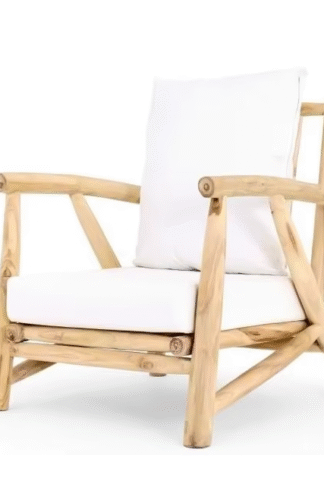 Branch wood chair garden sofa outdoor with cushion