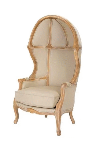 Cream Porter chair classic mahogany wood