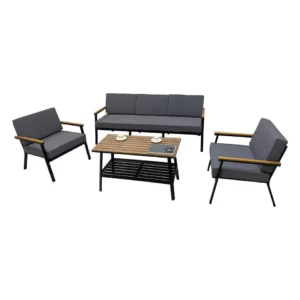 furniture garden sofa black iron steels set made indonesia