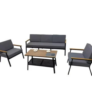 furniture garden sofa black iron steels set made indonesia
