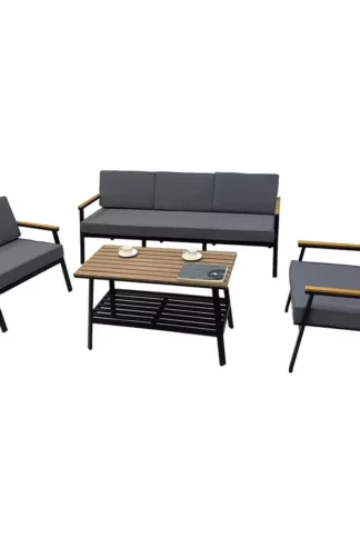 furniture garden sofa black iron steels set made indonesia