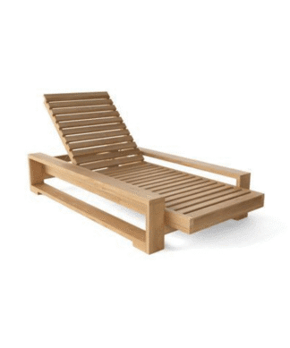 Teak sun lounger Hotel Maldives