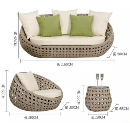 garden set egg sofa outdoor CV Aqma Furniture