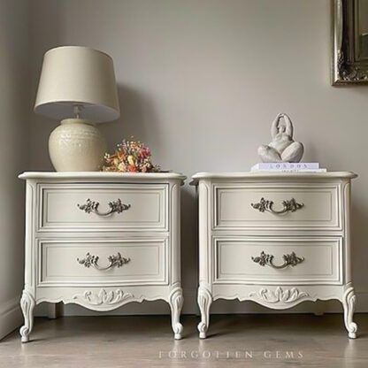 Nakas Klasik Furniture 2 Laci warna abu-abu Cat Mewah CV Aqma Furniture