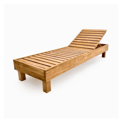 Bangku sunbed Kayu Jati Projek Villa Lombok CV Aqma Furniture