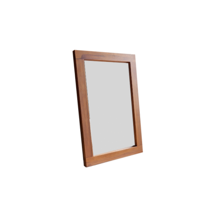 Cermin Minimalis kayu Jati 100 x 60 Cm Natural Stain CV Aqma Furniture