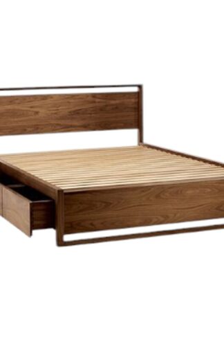 teak wooden bed