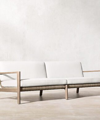 Long teak sofa deep seating Outdoor