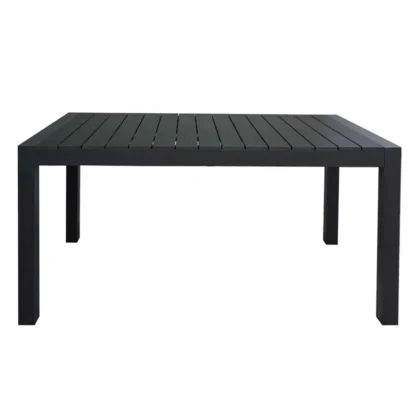 dining table teak wood 150 cm black color CV Aqma Furniture