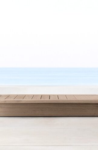 Maldives resort sunbed deep teak wood