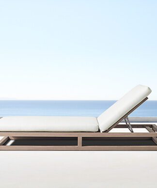 sunbed teak wood singapore with stainless backs
