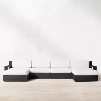 deep seating sofa black teak