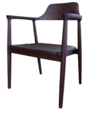 arm dining chair teak wood dark brown singapore