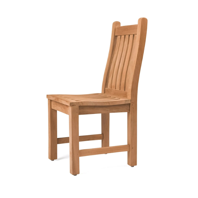 Teak Dining Chair Furniture with Slatted Backrest and Elegant Design CV Aqma Furniture Teak Dining Chair Furniture with Slatted Backrest and Elegant Design CV Aqma Furniture