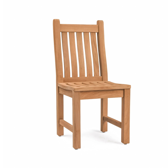 Teak Dining Chair Furniture with Slatted Backrest and Elegant Design CV Aqma Furniture Teak Dining Chair Furniture with Slatted Backrest and Elegant Design CV Aqma Furniture