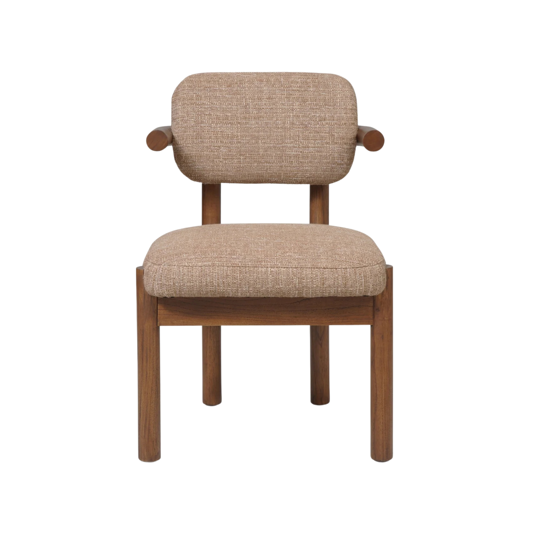 Scandinavian Wooden Chair with Tubular Backrest and Cushions CV Aqma Furniture Scandinavian Wooden Chair with Tubular Backrest and Cushions CV Aqma Furniture