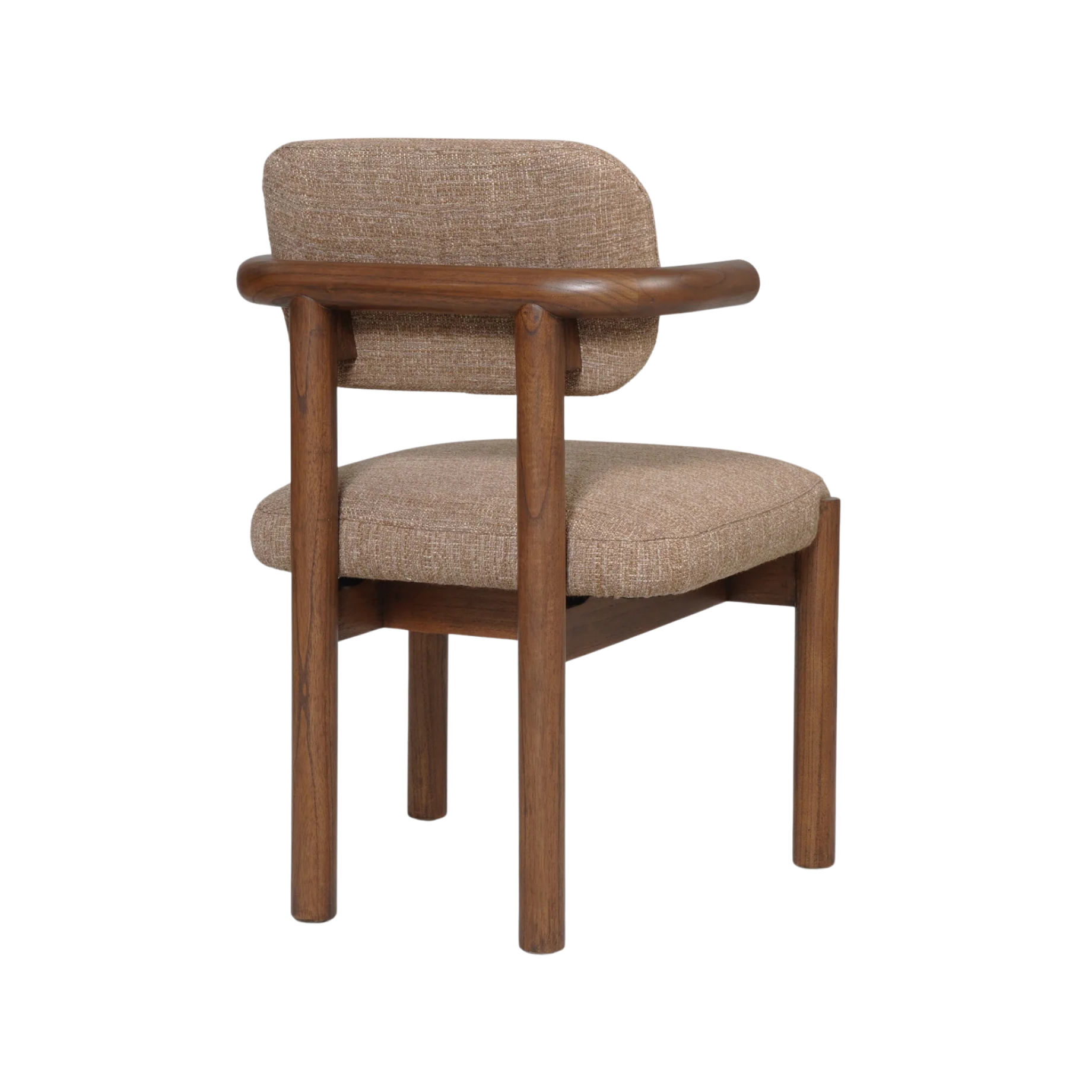 Scandinavian Wooden Chair with Tubular Backrest and Cushions CV Aqma Furniture Scandinavian Wooden Chair with Tubular Backrest and Cushions CV Aqma Furniture
