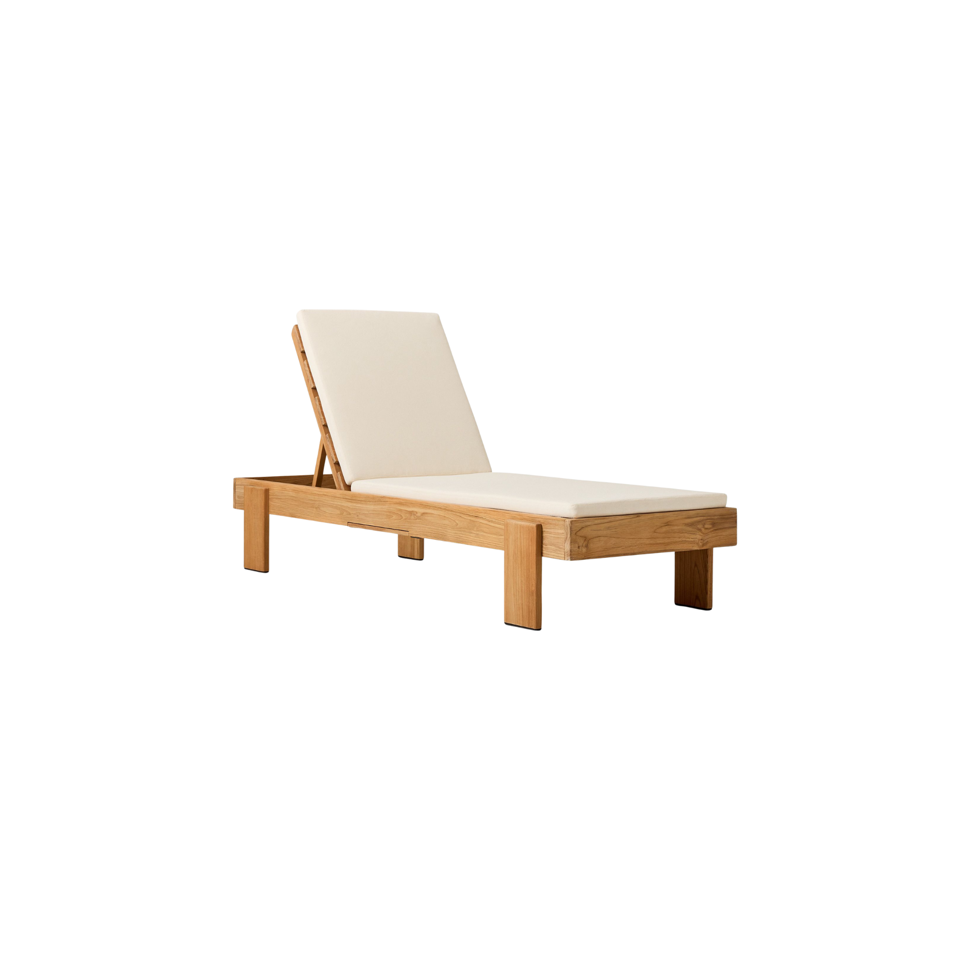 Outdoor Wood Sun Lounge Chair with Cushion CV Aqma Furniture Outdoor Wood Sun Lounge Chair with Cushion CV Aqma Furniture