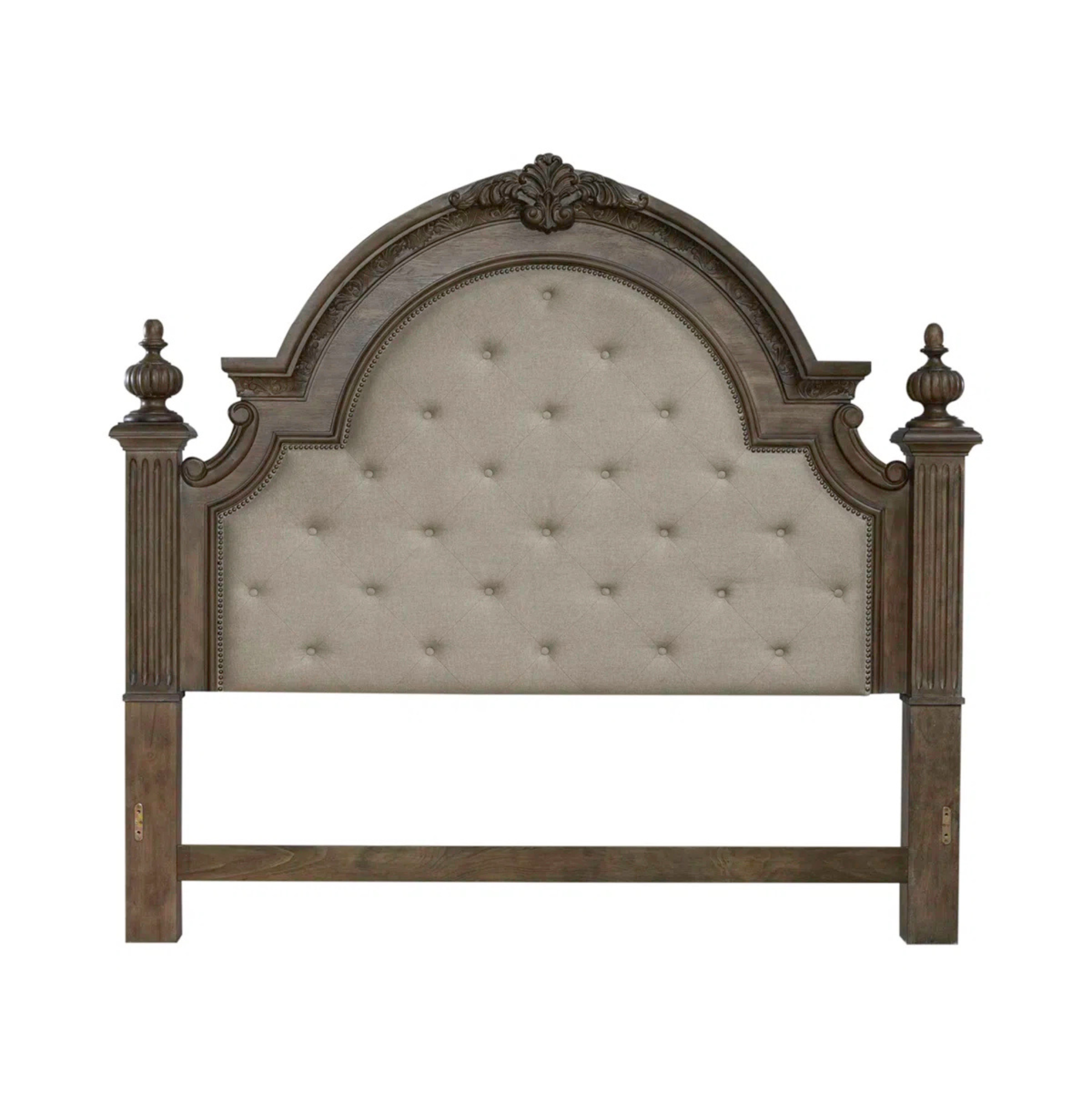 Classic Tufted Fabric Headboard with Solid Wood Frame CV Aqma Furniture Classic Tufted Fabric Headboard with Solid Wood Frame CV Aqma Furniture