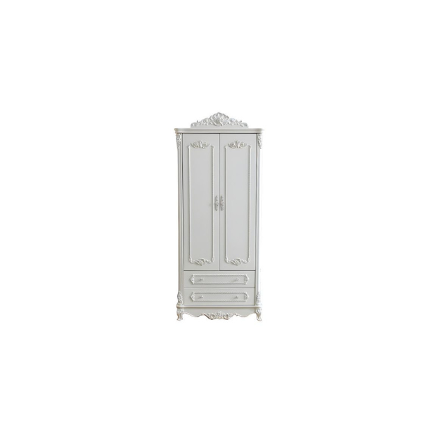 Solid Wood Wardrobe with Elegant Classic White Finish CV Aqma Furniture Solid Wood Wardrobe with Elegant Classic White Finish CV Aqma Furniture