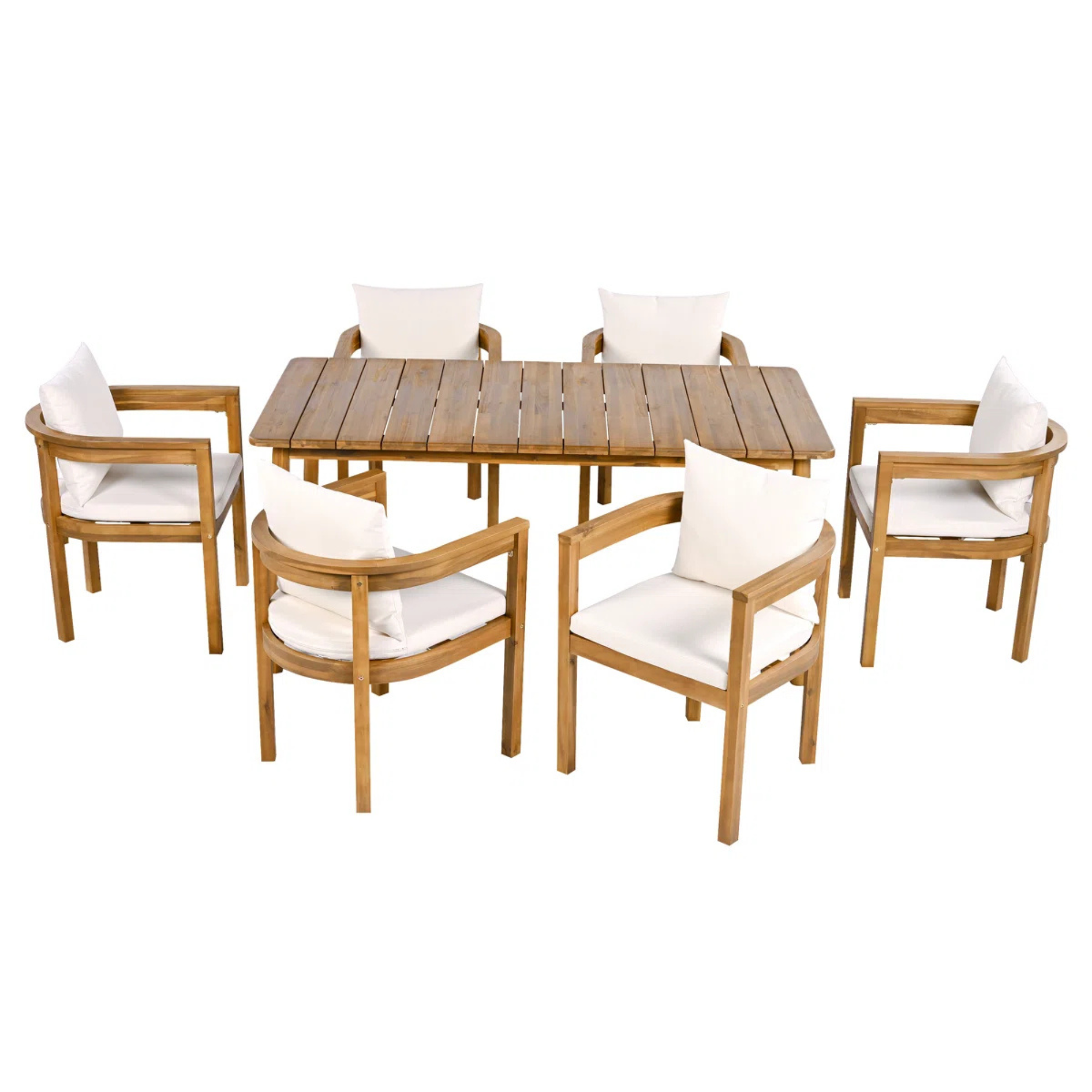 Teak Dining Table and Chair Set | Solid Wood 7Piece Dining Set CV Aqma Furniture Teak Dining Table and Chair Set | Solid Wood 7Piece Dining Set CV Aqma Furniture
