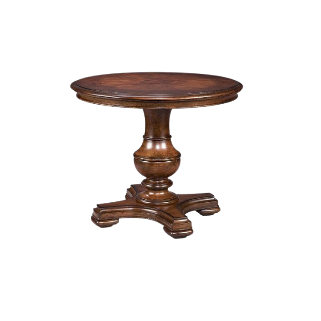 Classic Solid Wood Round Pedestal Table – Traditional Style CV Aqma Furniture Classic Solid Wood Round Pedestal Table – Traditional Style CV Aqma Furniture