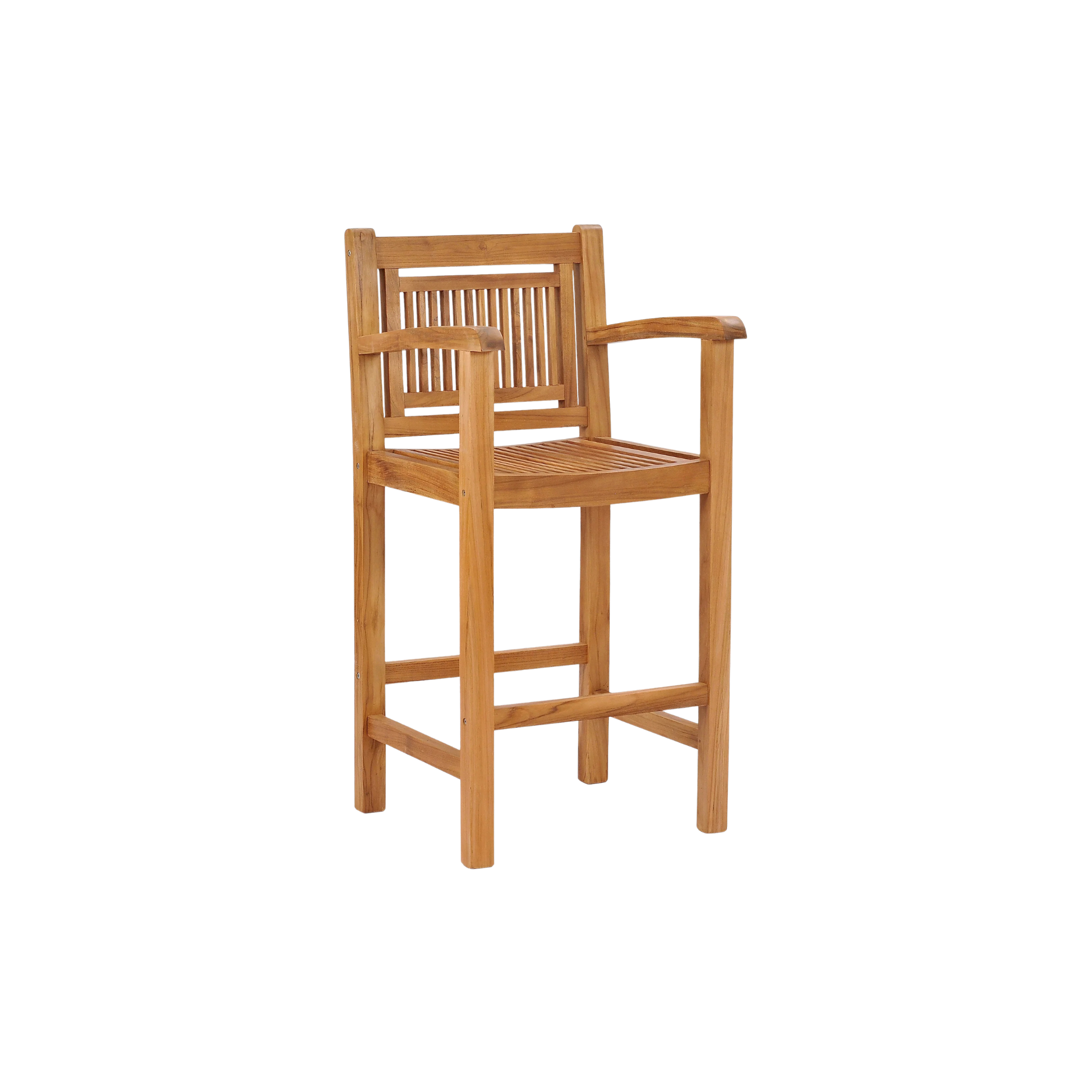 Teak Wood Outdoor Bar Chair with Armrest for Garden CV Aqma Furniture Teak Wood Outdoor Bar Chair with Armrest for Garden CV Aqma Furniture