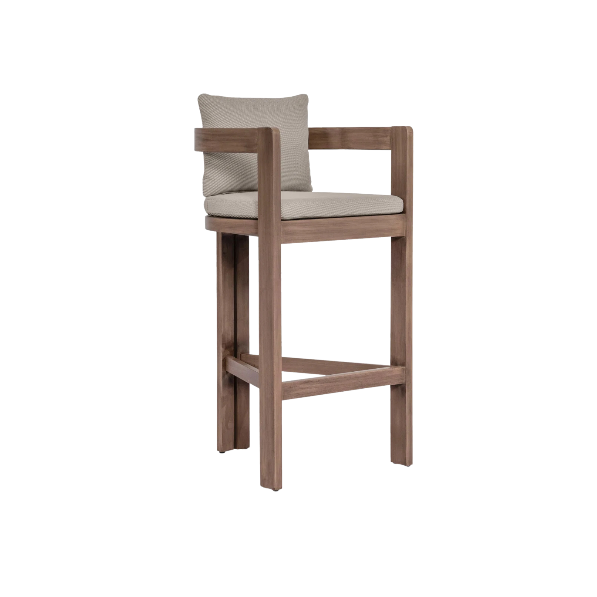 Modern Solid Wood Bar Chair with Cushioned Seat CV Aqma Furniture Modern Solid Wood Bar Chair with Cushioned Seat CV Aqma Furniture