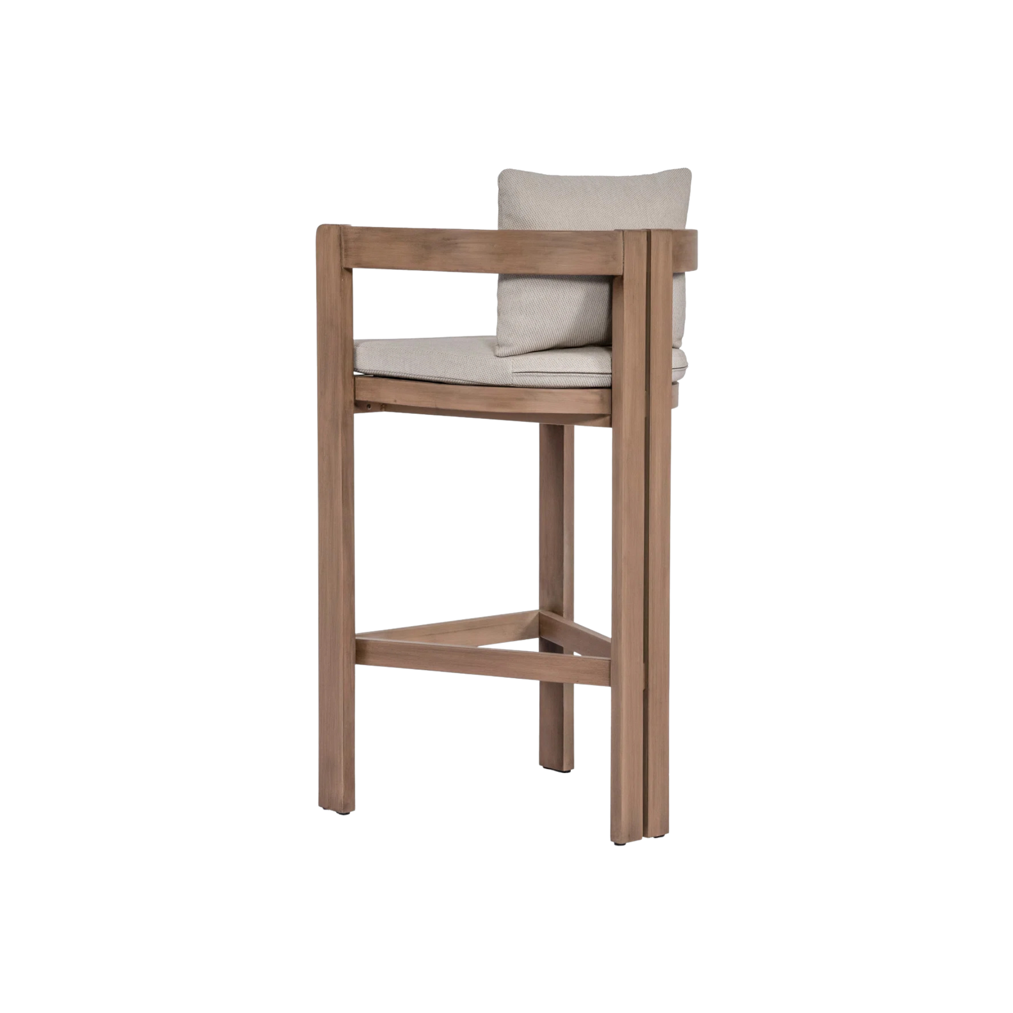 Modern Solid Wood Bar Chair with Cushioned Seat CV Aqma Furniture Modern Solid Wood Bar Chair with Cushioned Seat CV Aqma Furniture