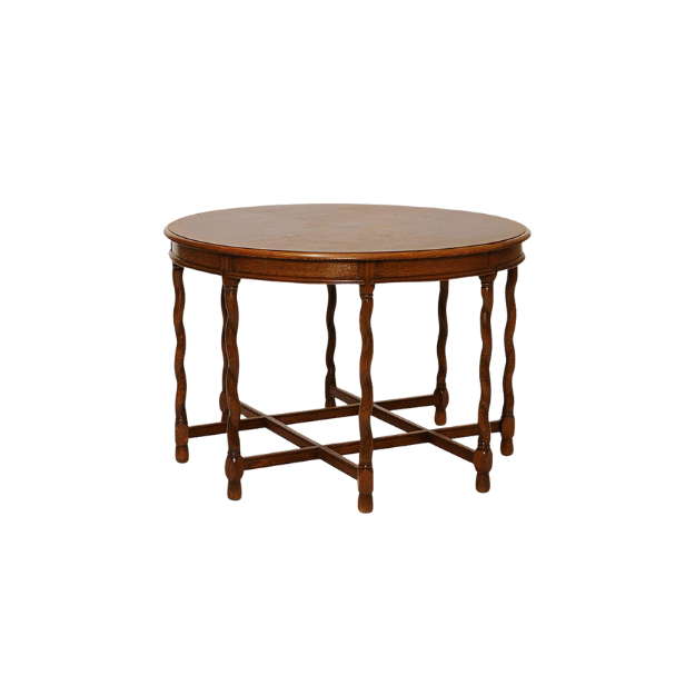 classic solid wood round table with turned legs CV Aqma Furniture classic solid wood round table with turned legs CV Aqma Furniture