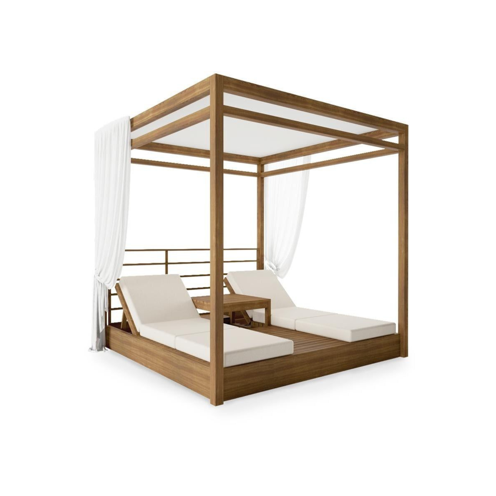 Resort Style Outdoor Cabana Bed with Canopy Roof CV Aqma Furniture Resort Style Outdoor Cabana Bed with Canopy Roof CV Aqma Furniture