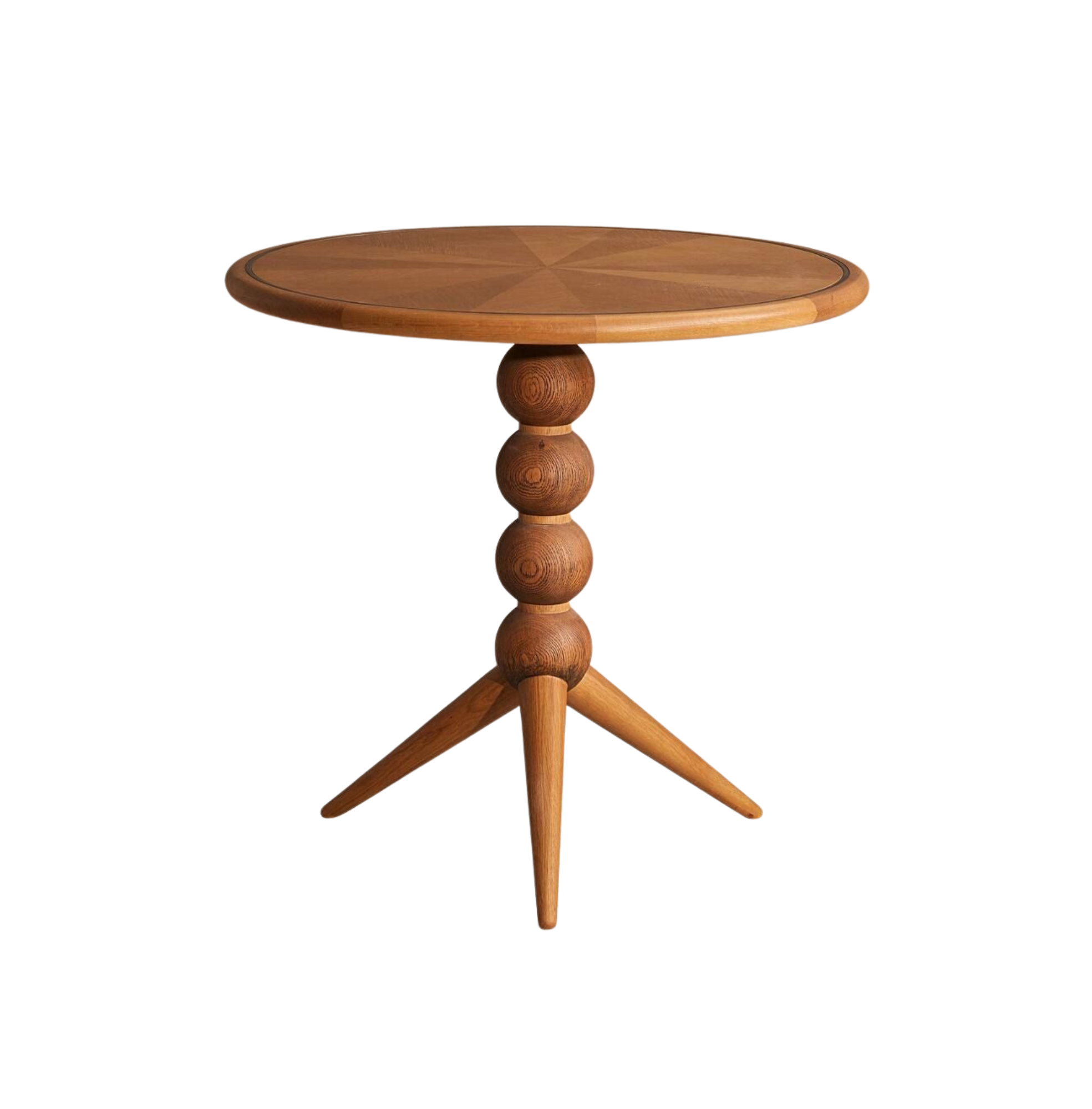 Wooden Circular Bistro Table with Spherical Base CV Aqma Furniture Wooden Circular Bistro Table with Spherical Base CV Aqma Furniture
