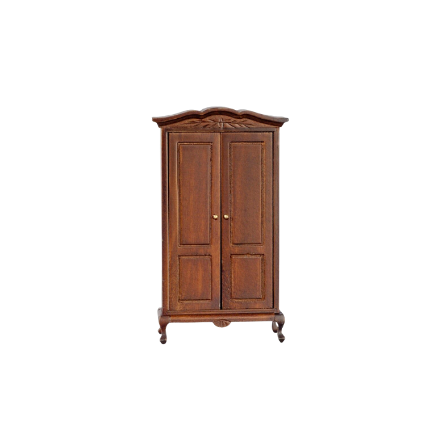 Classic Teak Wood Wardrobe with Simple Panel Doors CV Aqma Furniture Classic Teak Wood Wardrobe with Simple Panel Doors CV Aqma Furniture