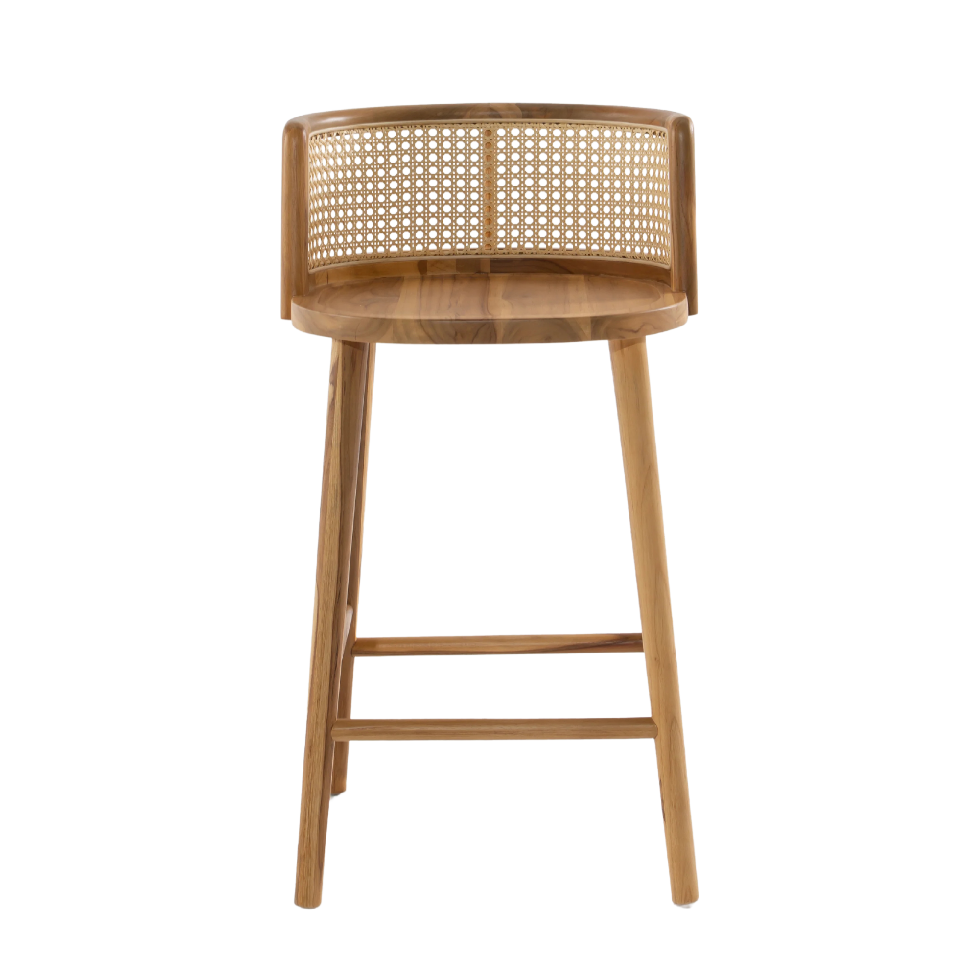 Modern Teak Rattan Bar Stool Minimalist Design for Kitchen & Cafe CV Aqma Furniture Modern Teak Rattan Bar Stool Minimalist Design for Kitchen & Cafe CV Aqma Furniture