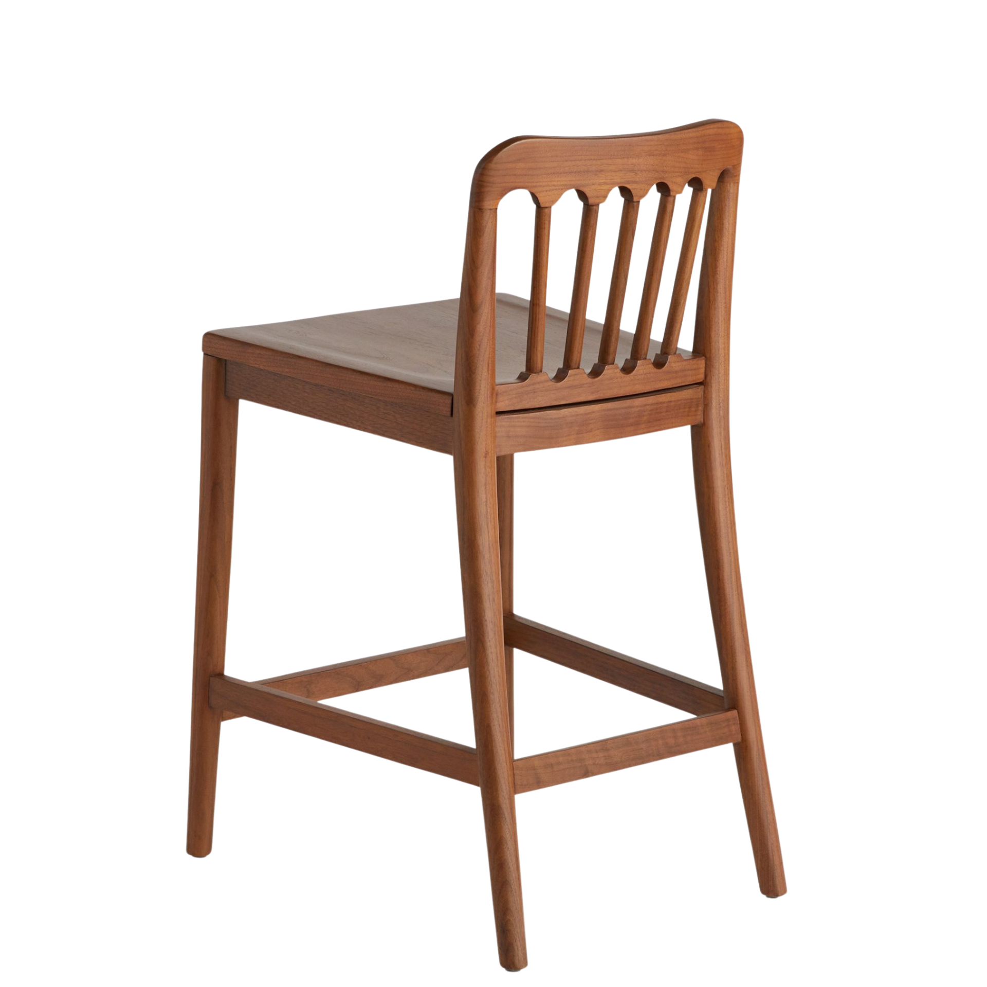 Wooden Counter Stool with Classic Slat Back CV Aqma Furniture Wooden Counter Stool with Classic Slat Back CV Aqma Furniture