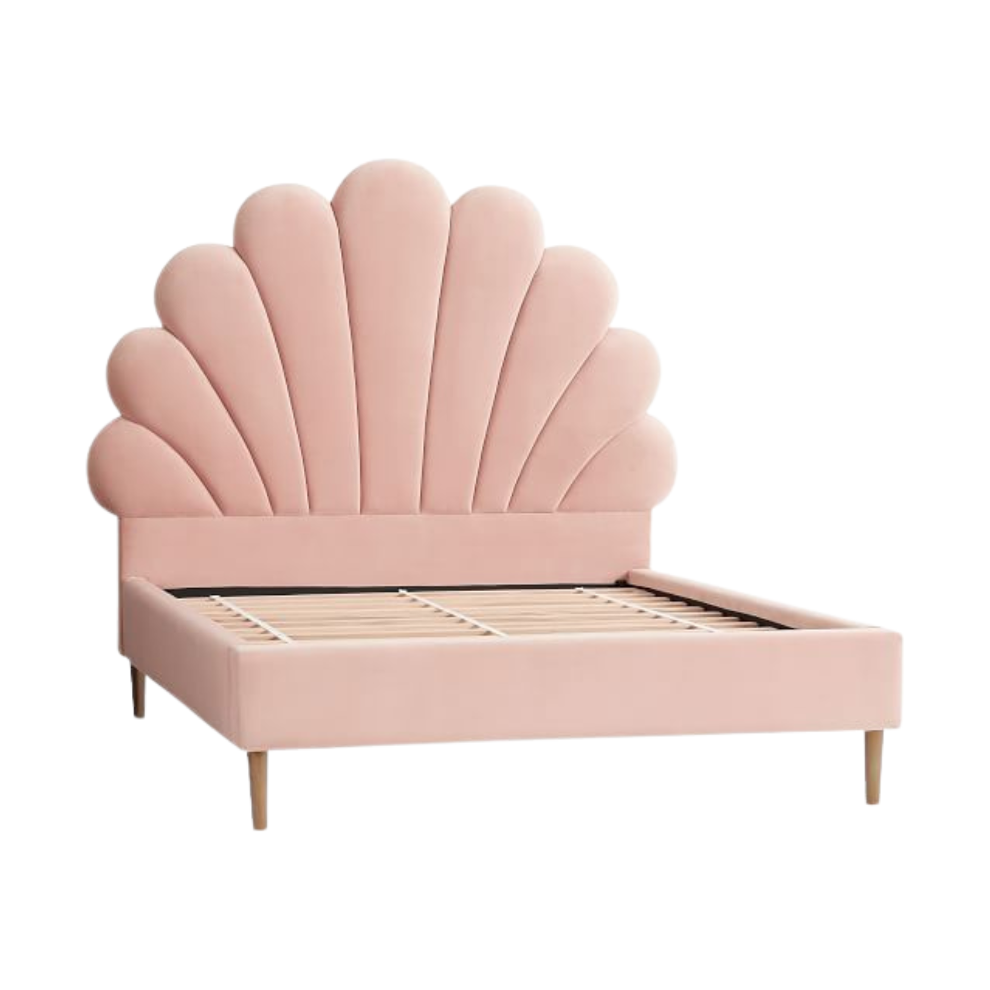 Graceful Classic Upholstered Bed Frame with Padded Headboard CV Aqma Furniture Graceful Classic Upholstered Bed Frame with Padded Headboard CV Aqma Furniture