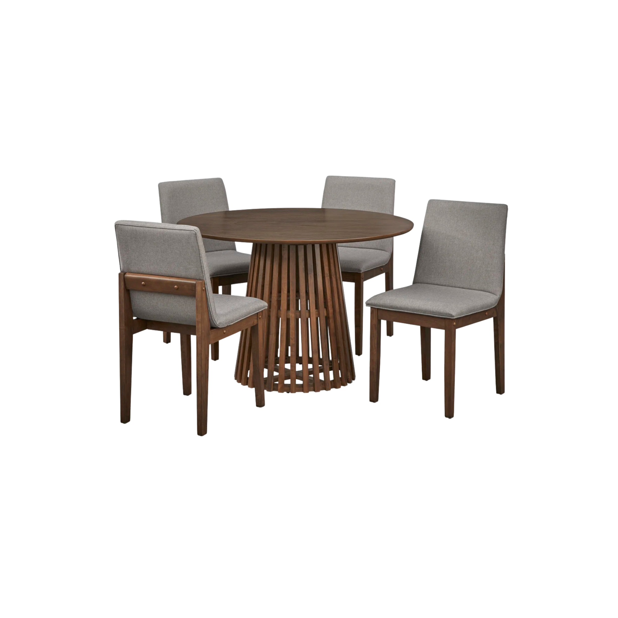 Contemporary Wooden Dining Set with Upholstered Chairs CV Aqma Furniture Contemporary Wooden Dining Set with Upholstered Chairs CV Aqma Furniture