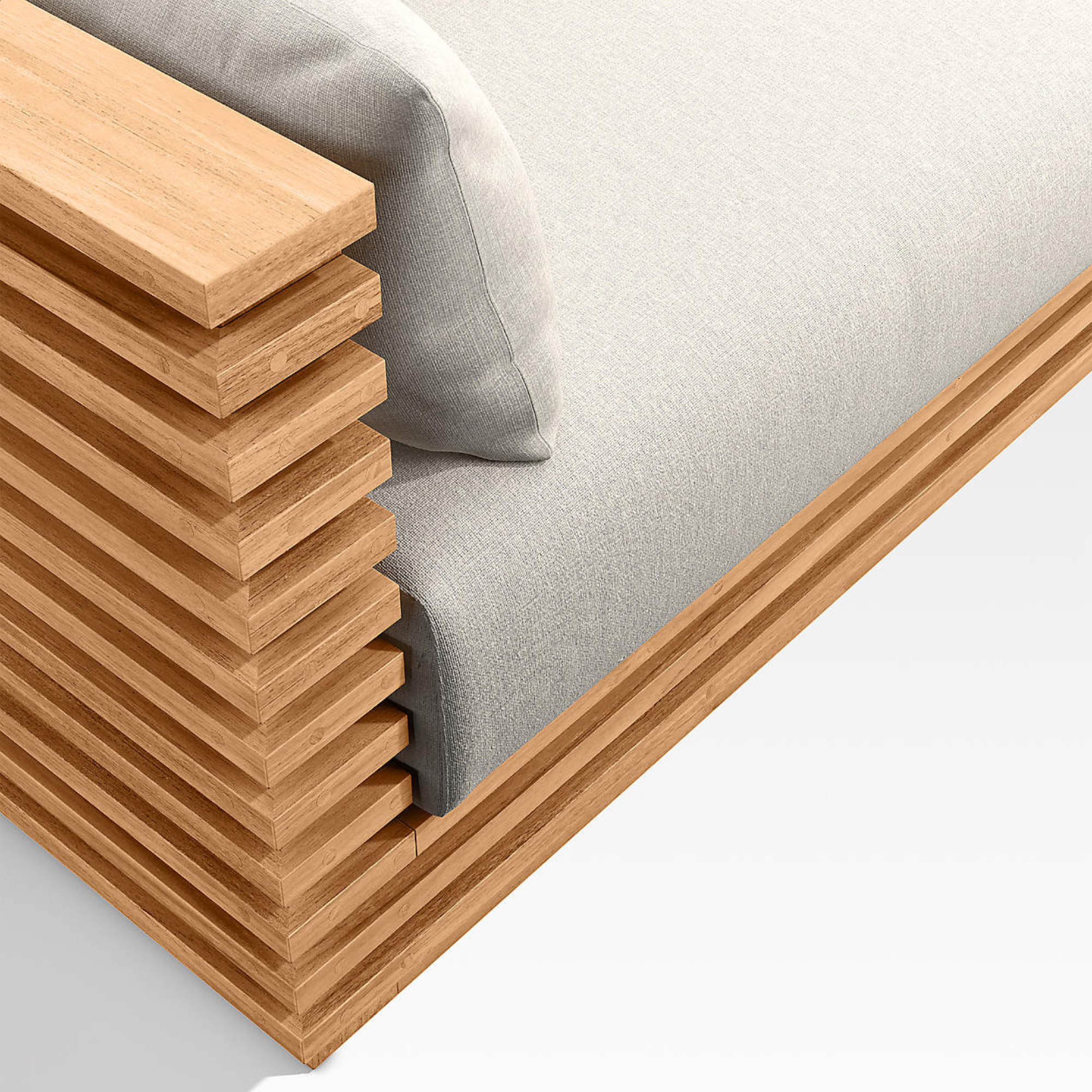 Outdoor Teak Sofa with Fabric Cushions for Garden CV Aqma Furniture Outdoor Teak Sofa with Fabric Cushions for Garden CV Aqma Furniture