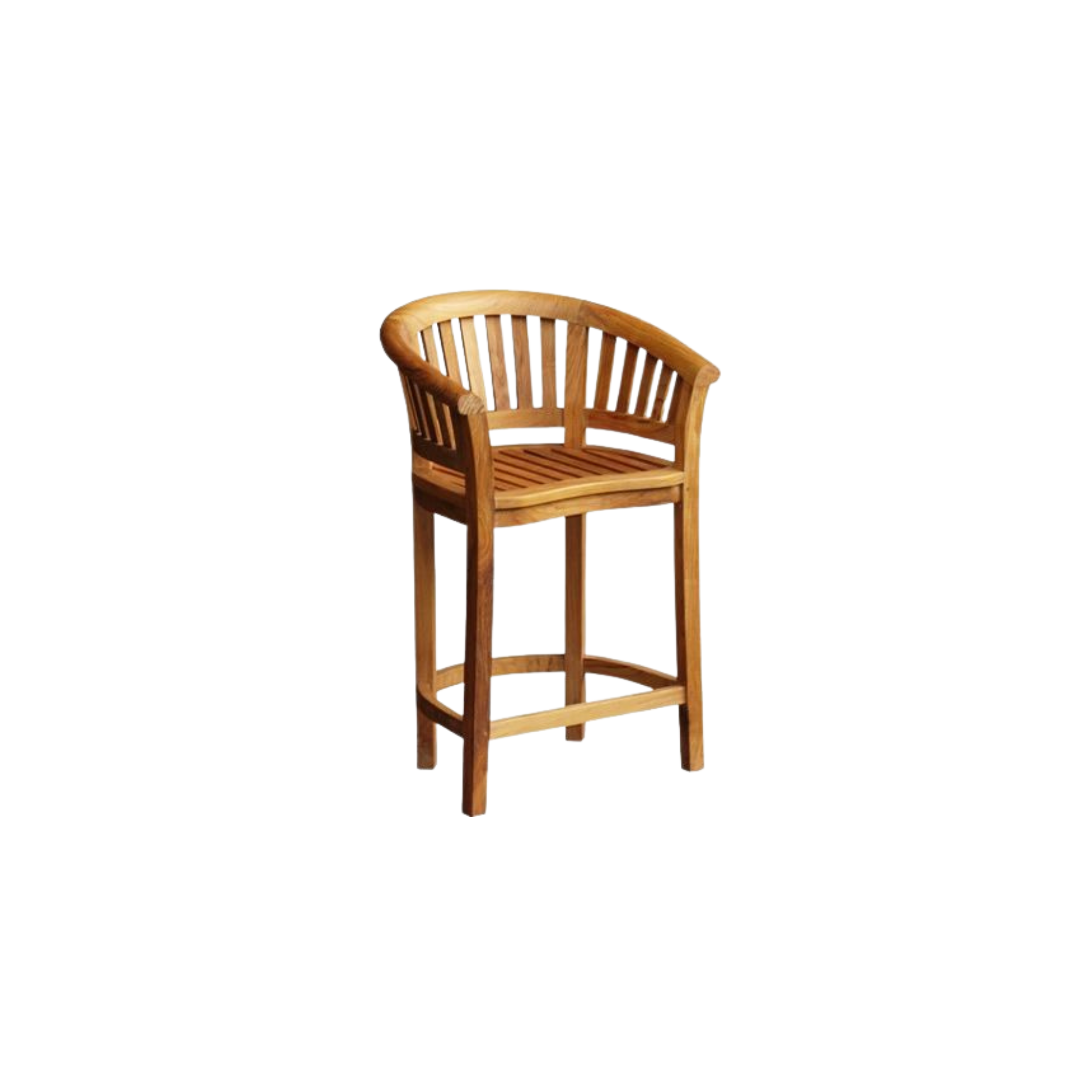 Teak Wood Garden Bar Chair with Curved Backrest CV Aqma Furniture Teak Wood Garden Bar Chair with Curved Backrest CV Aqma Furniture