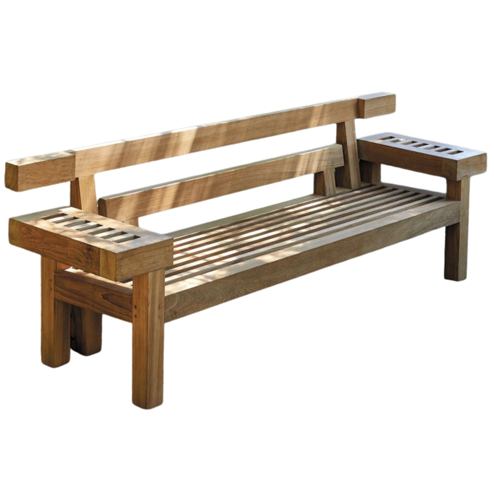 Minimalist Wooden Lounge Bench Side Tables CV Aqma Furniture Minimalist Wooden Lounge Bench Side Tables CV Aqma Furniture