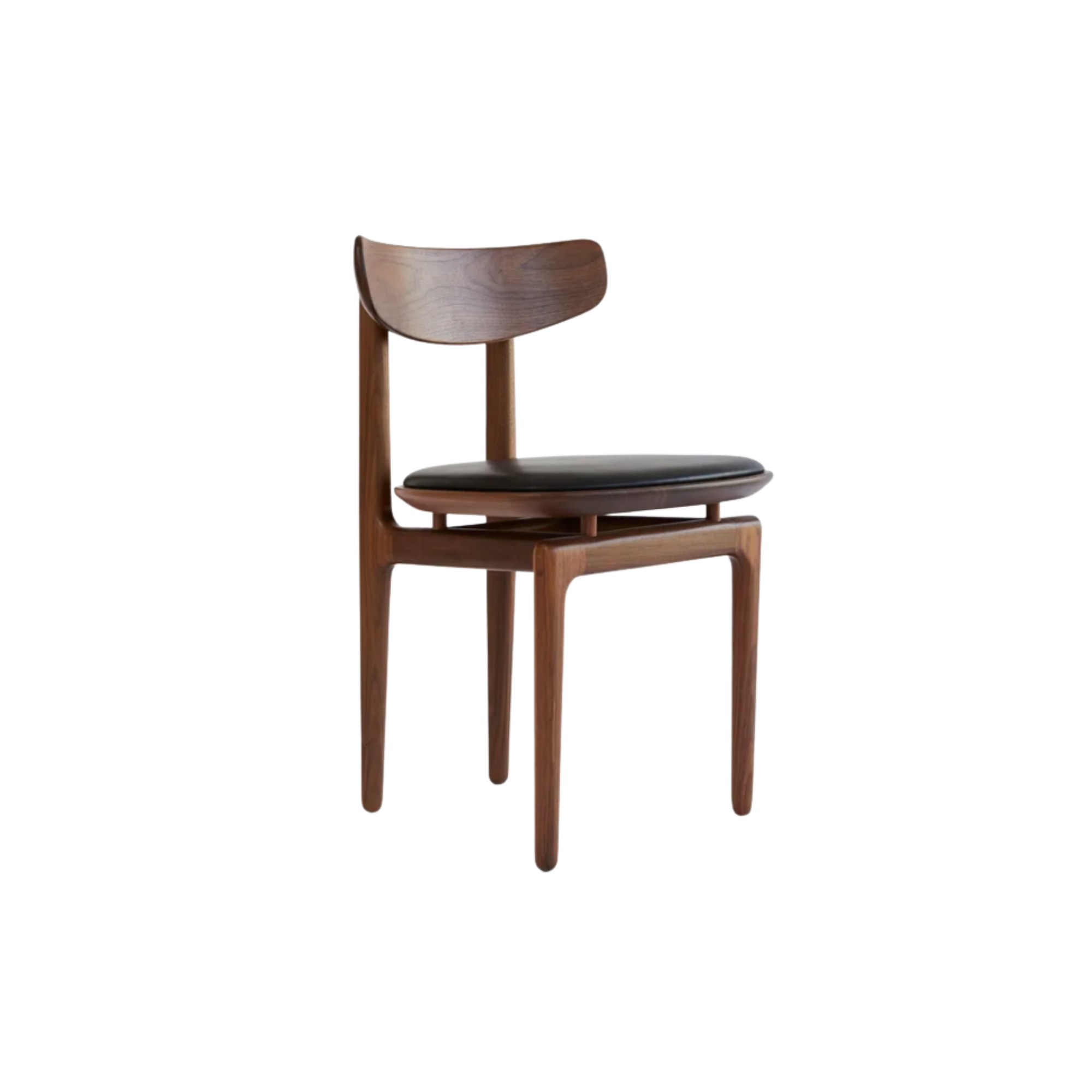 Rounded Wooden Cafe Chair with Aesthetic Padded Seat CV Aqma Furniture Rounded Wooden Cafe Chair with Aesthetic Padded Seat CV Aqma Furniture