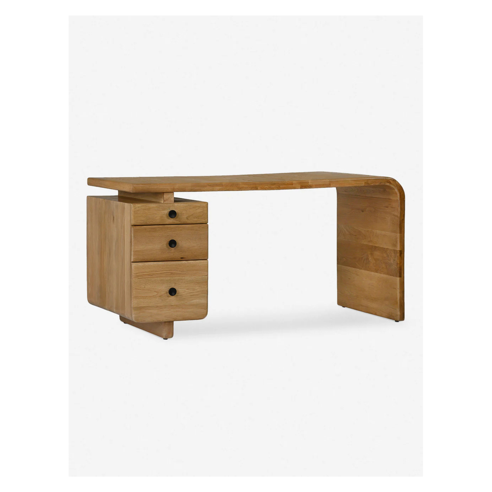 Simple Dressing Desk Curved Side Panel and Storage Drawers CV Aqma Furniture Simple Dressing Desk Curved Side Panel and Storage Drawers CV Aqma Furniture