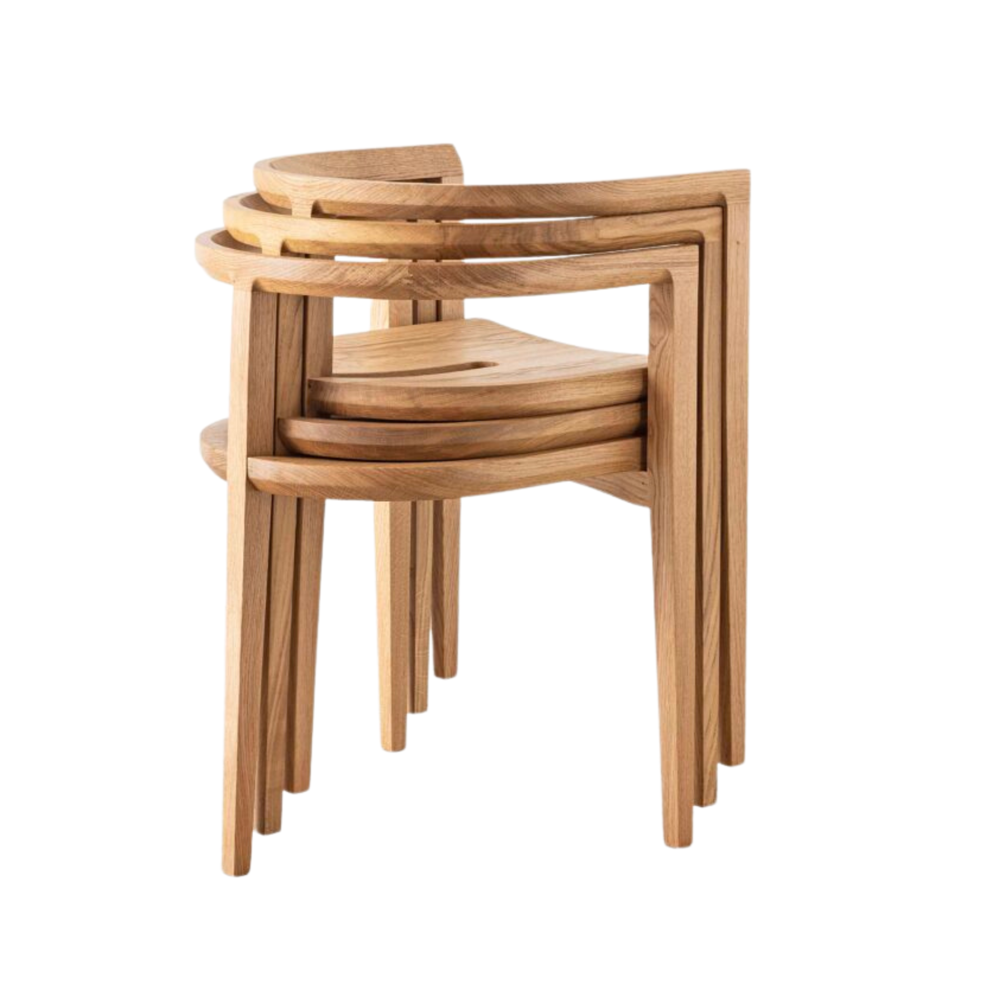 Stackable Solid Wood Dining Chair with Minimalist Armrest CV Aqma Furniture Stackable Solid Wood Dining Chair with Minimalist Armrest CV Aqma Furniture