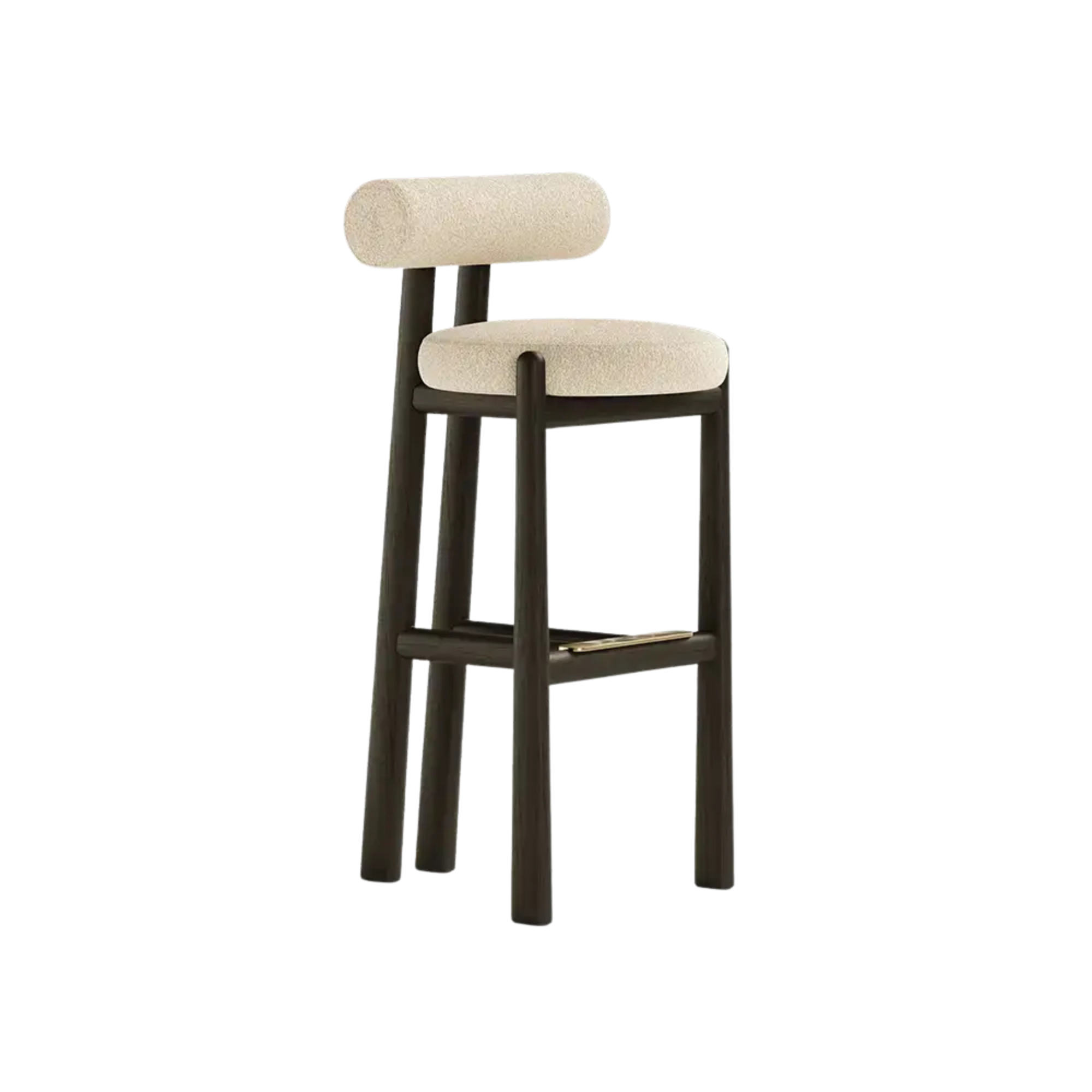 Modern Bar Height Chair with Fabric Seat and Wood Base CV Aqma Furniture Modern Bar Height Chair with Fabric Seat and Wood Base CV Aqma Furniture