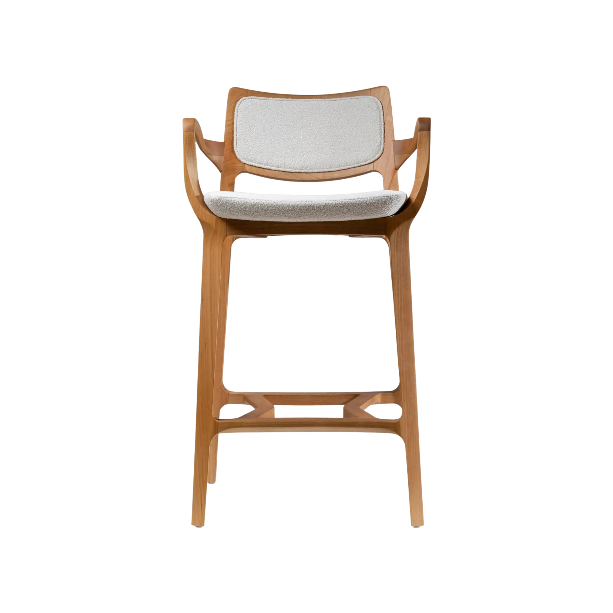 Comfortable Wooden Upholstered Bar Chair with Armrest Modern CV Aqma Furniture Comfortable Wooden Upholstered Bar Chair with Armrest Modern CV Aqma Furniture