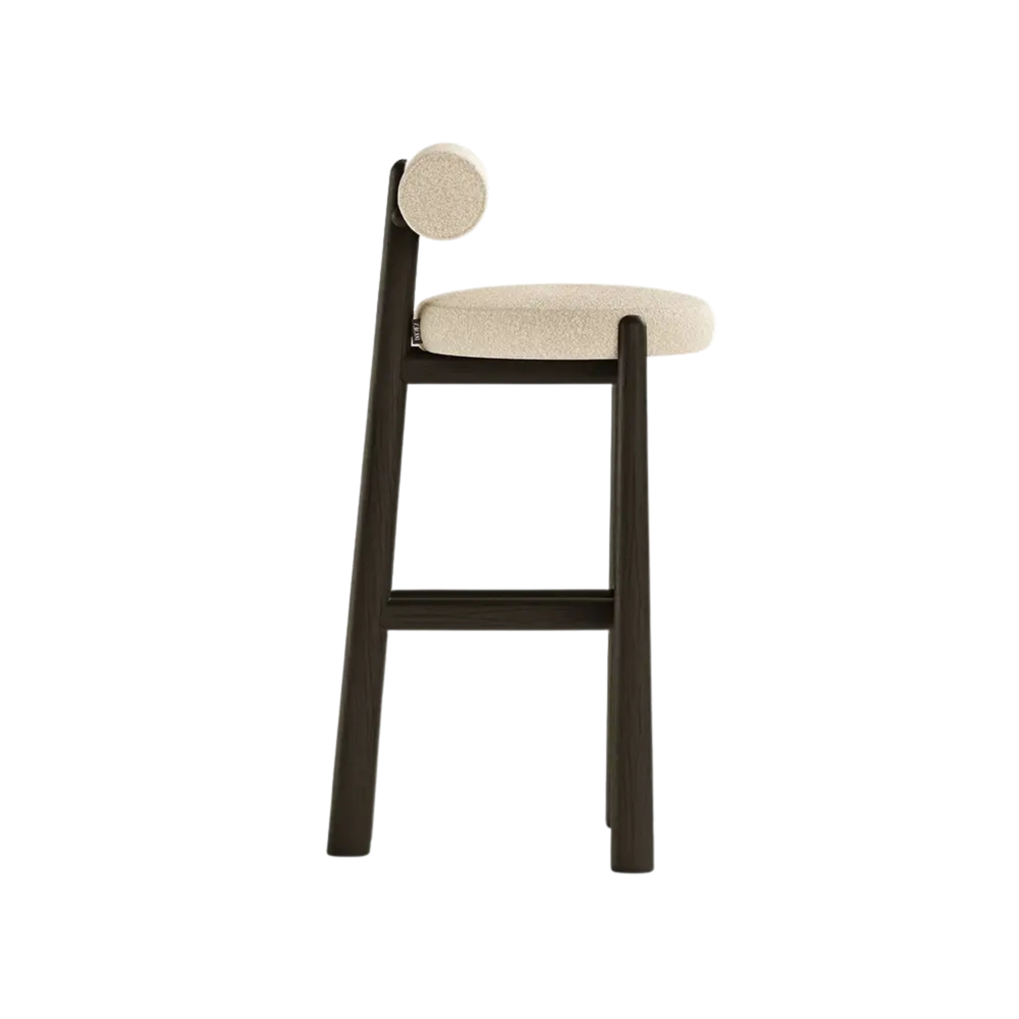 Modern Bar Height Chair with Fabric Seat and Wood Base CV Aqma Furniture Modern Bar Height Chair with Fabric Seat and Wood Base CV Aqma Furniture